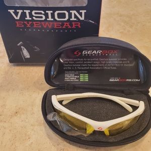 Gearbox athletic safety glasses, new in box, perfect for racquet sports